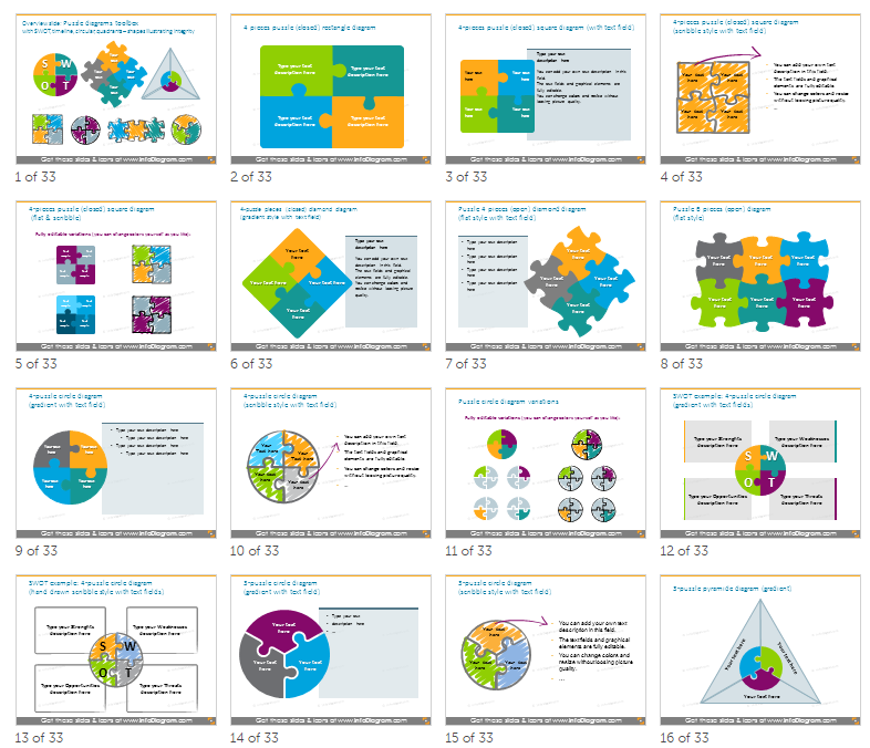 puzzle layouts PowerPoint