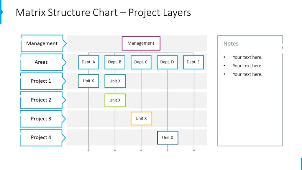 struktura firmy slajd MATRIX PowerPoint