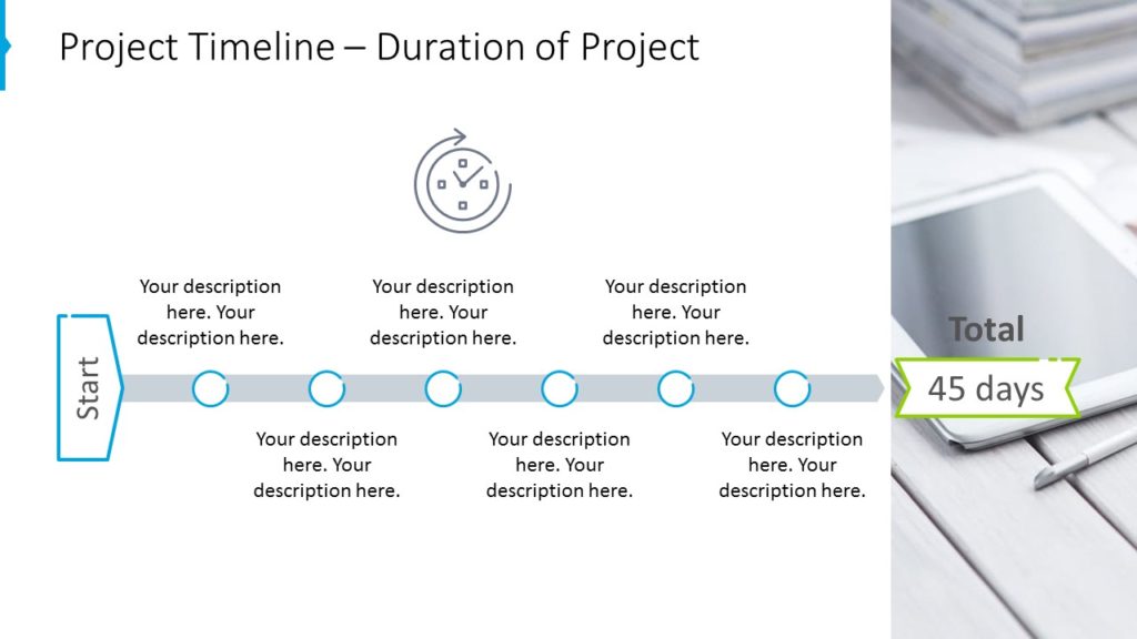 oś czasu projekt kreatywne slajdy PowerPoint