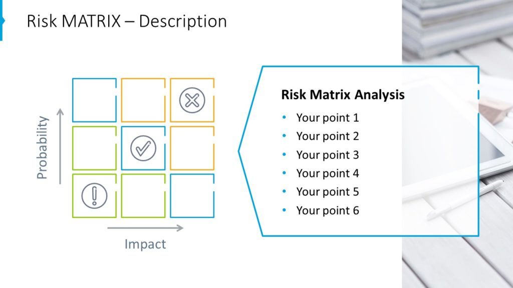 Analiza ryzyka graficzny slajd PowerPoint