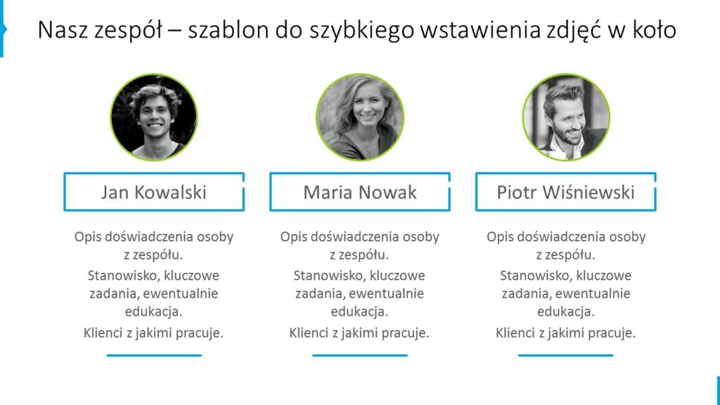 szablon do wstawiania zdjęć w koło PowerPoint