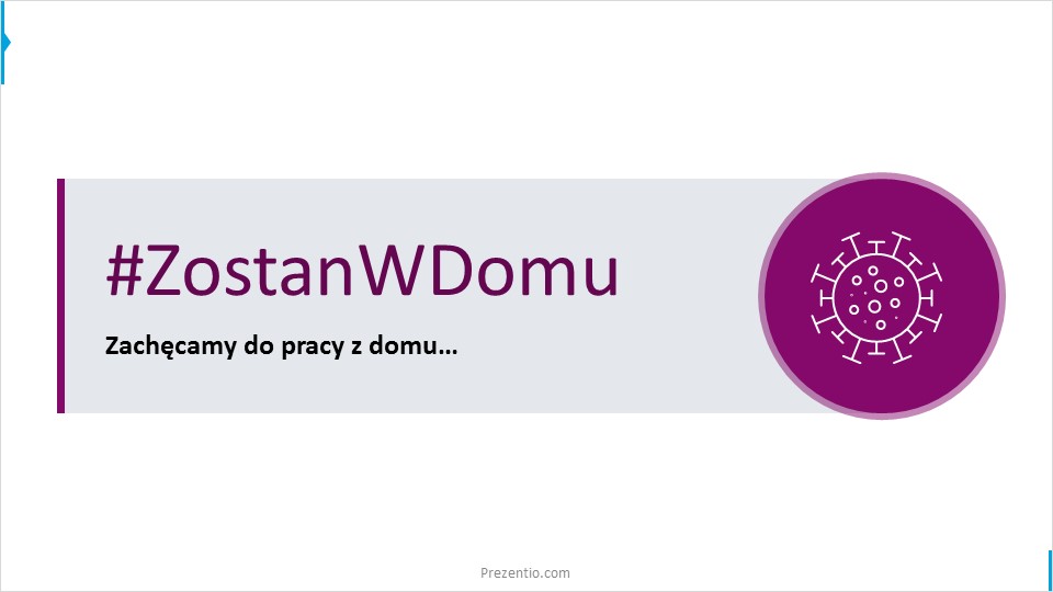 zostań w domu baner PowerPoint