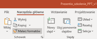 malarz formatu w PowerPoint