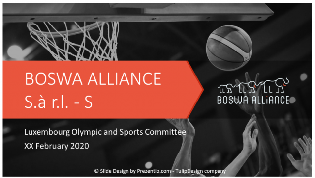 slajd tytułowy sport aliance powerpoint template