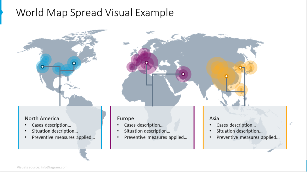 corona virus world map spread creative slide PowerPoint prezentio