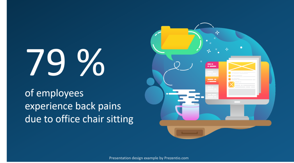 office sitting statistics ppt slide graphics