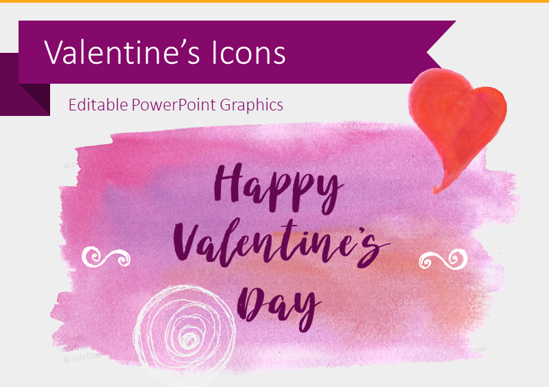 Editable Valentine's Icons for PowerPoint