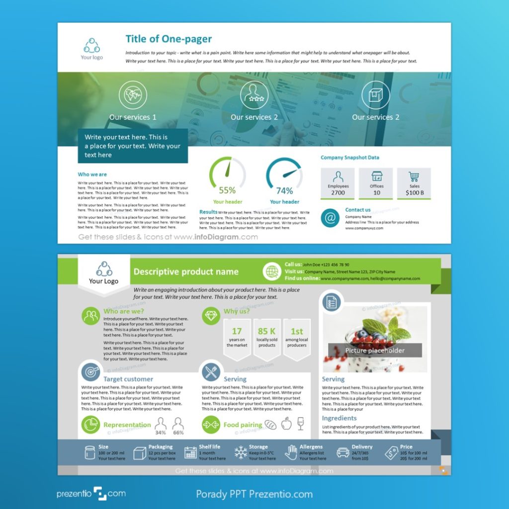 slidument zatlocozny slajd PPT onepager