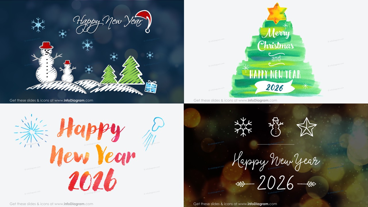 xmas śwąteczne ikonki PowerPoint Christmas 2026 rok