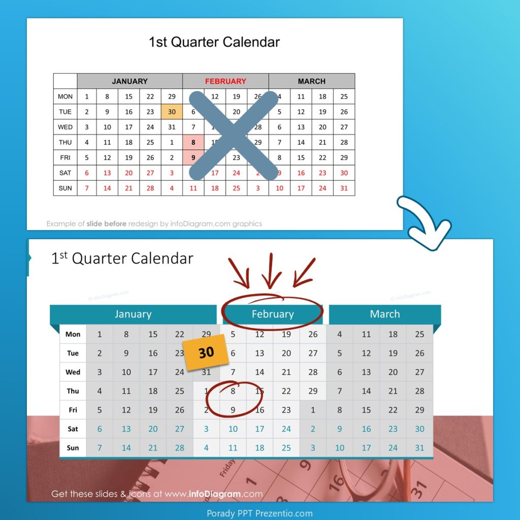 kalendarz 2026 tabele PowerPoint